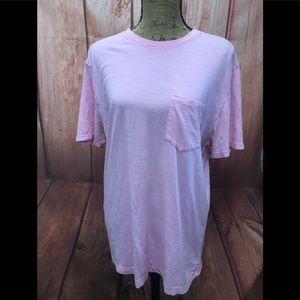 Crown & ivy unisex pink pocket tee shirt medium